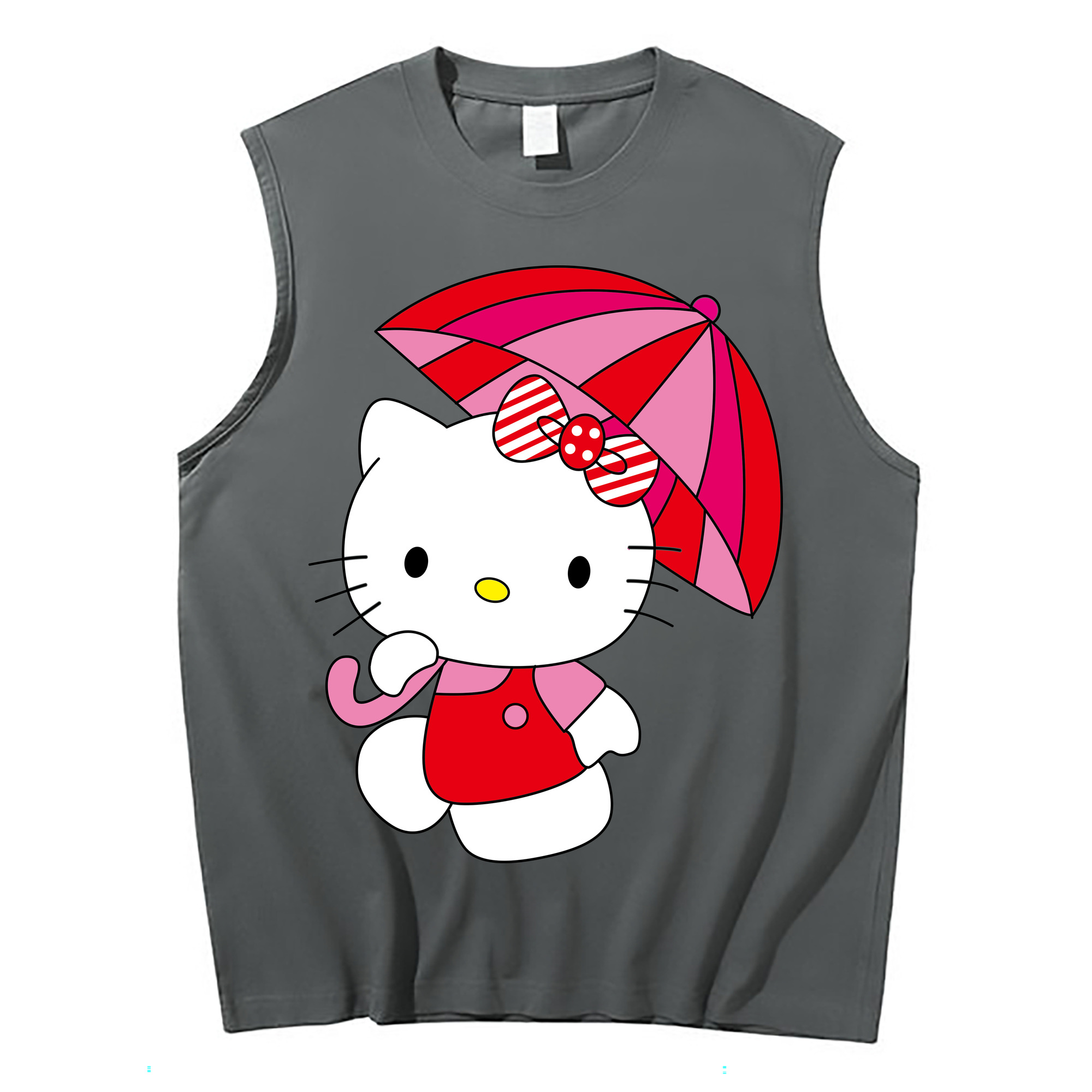 （画像用） Hello Kitty ハローキティ コットン100％タンクトップ（フロントプリント）